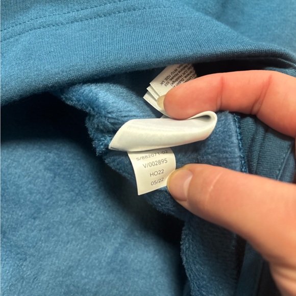 Athleta Cozy Karma Fleece Lined Sweater Dress with Pockets in Teal size XS - Picture 14 of 14